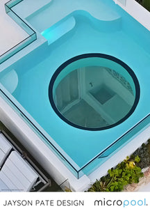 CEMHER Micropool Microcement white rooftop pool coating